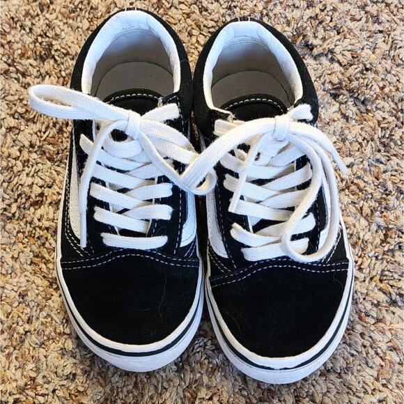 VANS Classic Old Skool B&W Suede Little Kid Size 11  Used Good Condition - Picture 1 of 10